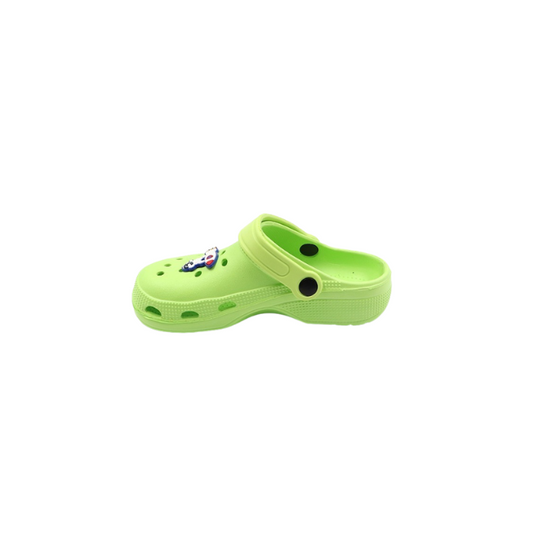 Kids Classic Fashion Clogs With Sticker Accessories – Green